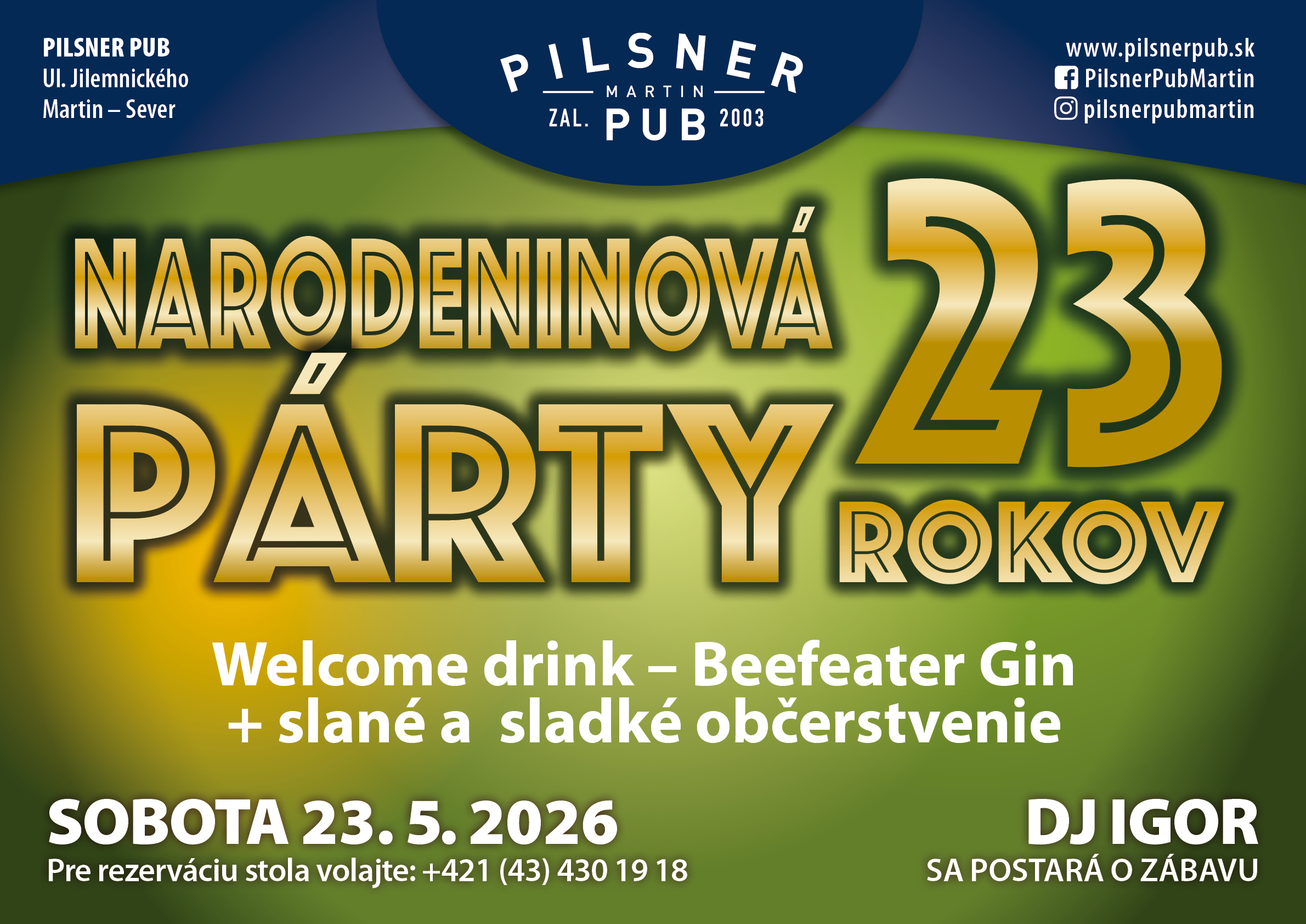 Narodeninová párty 23 rokov – 23. 05. 2026